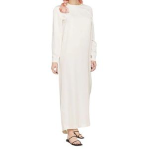 NWT Toteme Ivory Slouched Shoulder Maxi  Dress - Sz S US/36 FR
